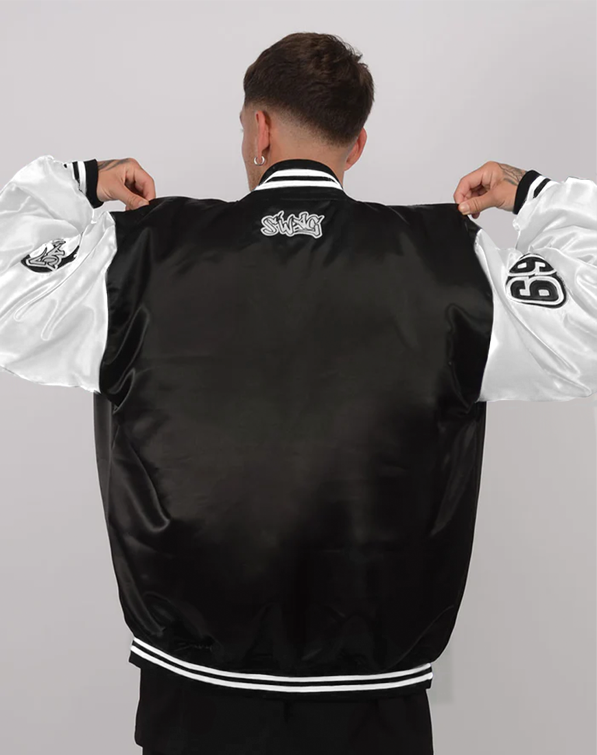 Bomber Jacket Classic Blanco y Negro
