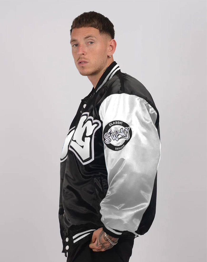 Bomber Jacket Classic Blanco y Negro