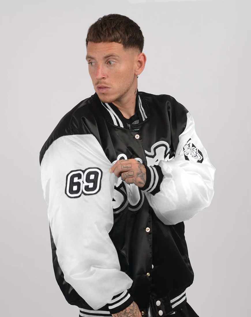 Bomber Jacket Classic Blanco y Negro