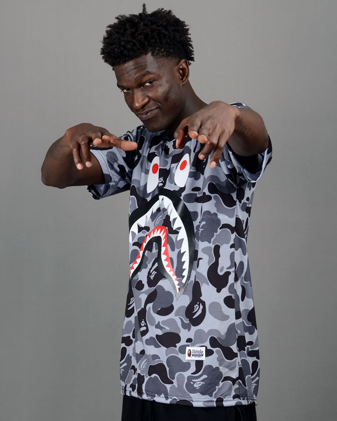 T-Shirt A Bathing Ape Camo Gris