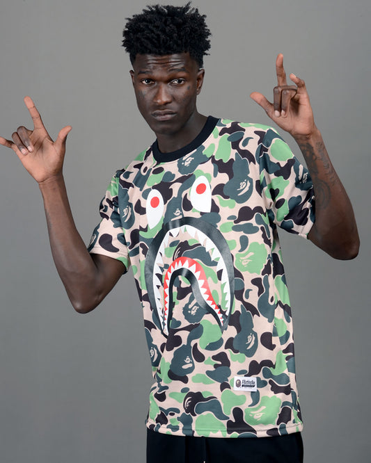 T-Shirt A Bathing Ape Camo Verde