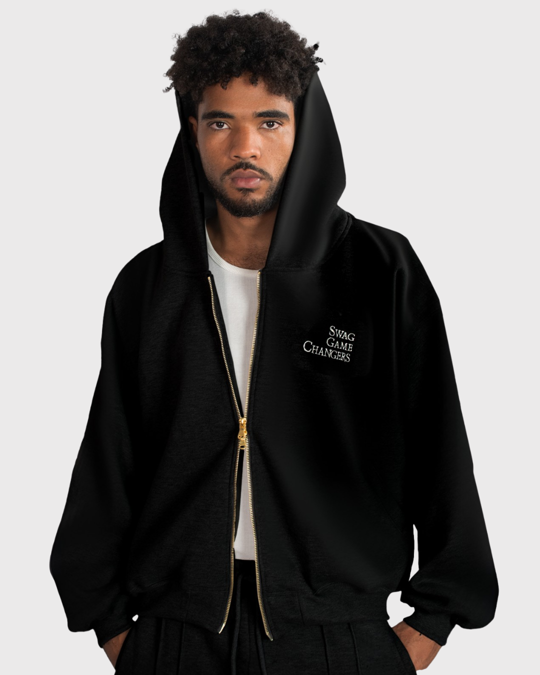 Casaca Doble Cierre Negro