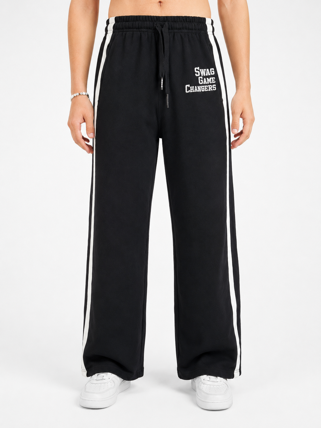 Buzo Baggy Franja Blanca