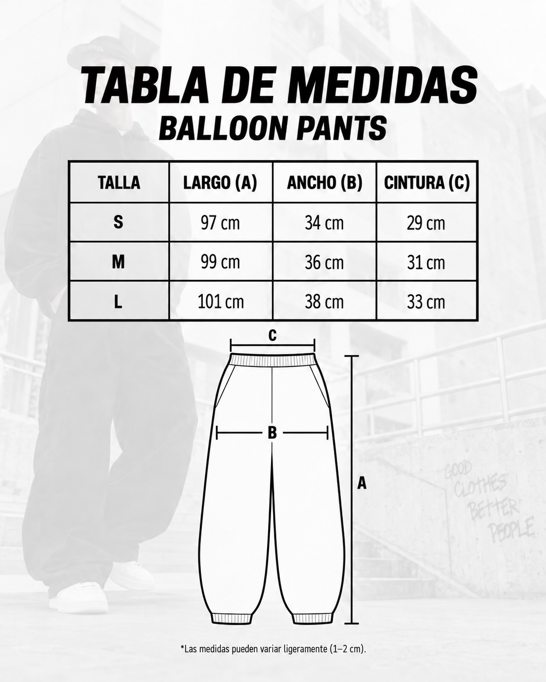 Balloon pant Melange
