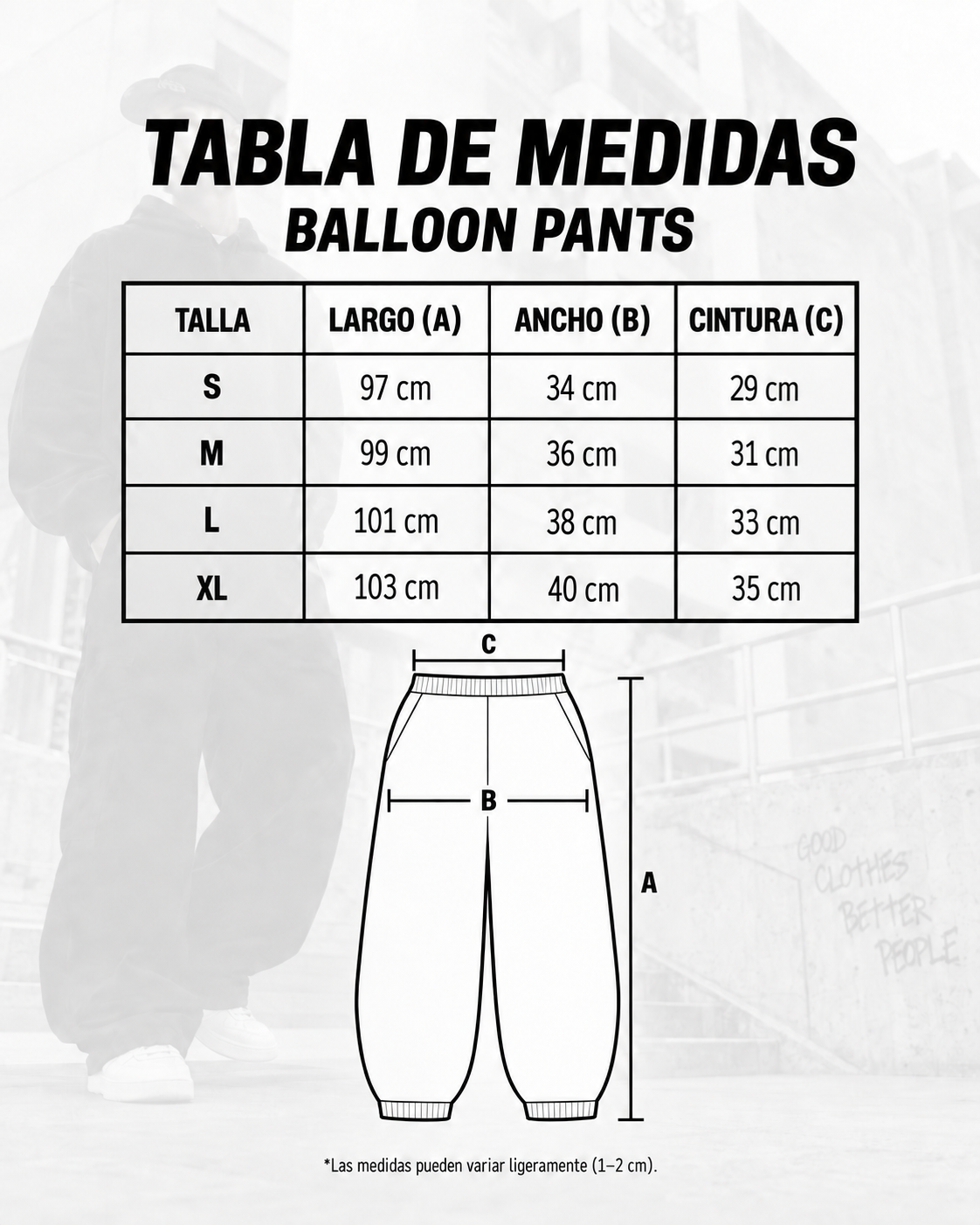 Balloon pant Negro