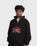 Polera Cuello Cierre Estrellas Rojo